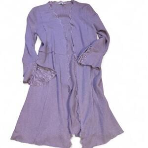 Whimsy lavender purple long cardigan g